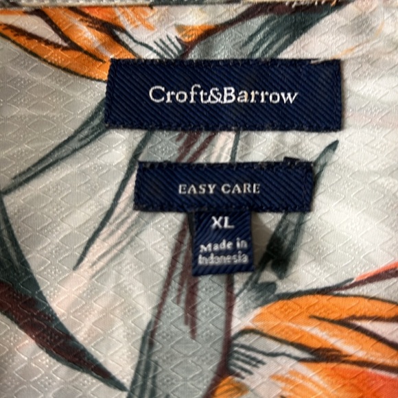 Croft & Barrow Easy Care Men’s size XL Button Down Collared Hawaiian Shirt. - Picture 5 of 10